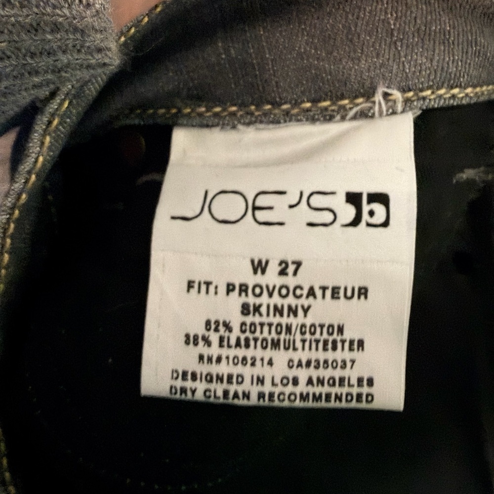 Joe's Jeans Provocateur Skinny Stretch Denim Gray Wash Size 27 - Picture 4 of 4